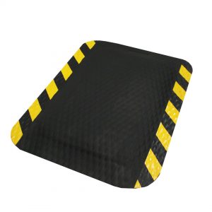 Hog Heaven Mat | Black with Striped Border